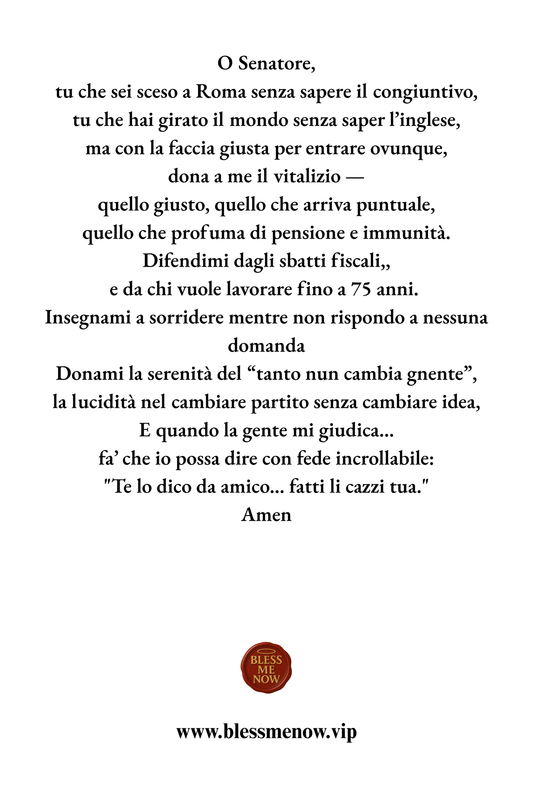 San Razzi - Dona a me il vitalizio!