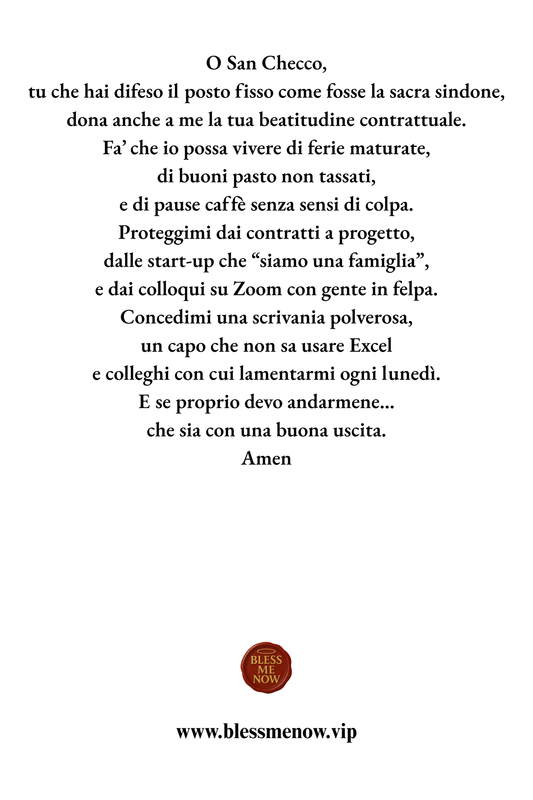 San Checco - Dona a me il posto fisso!