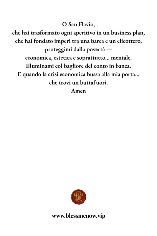 San Flavio - Proteggimi dalla Povertà!
