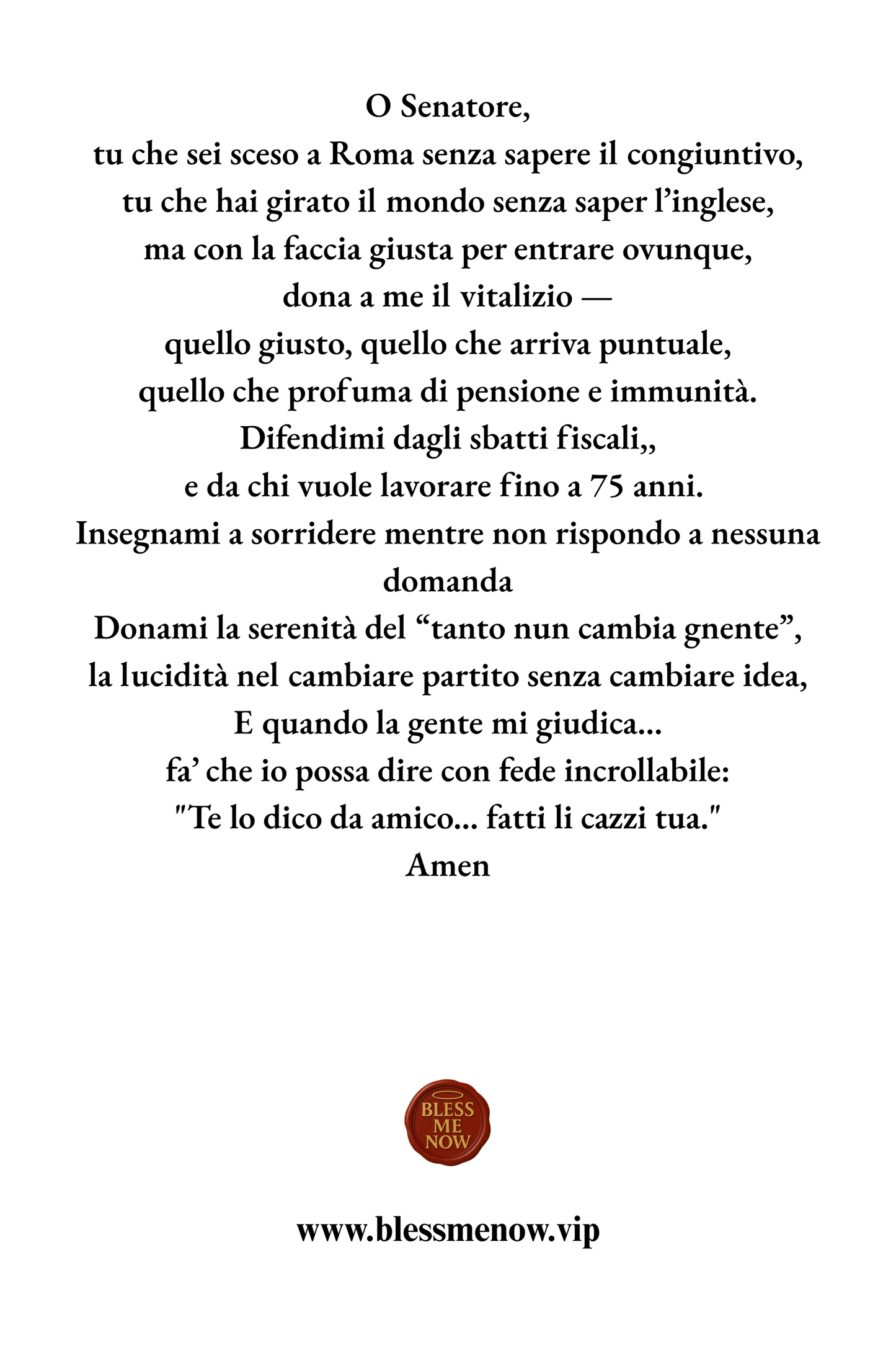 San Razzi - Dona a me il vitalizio!