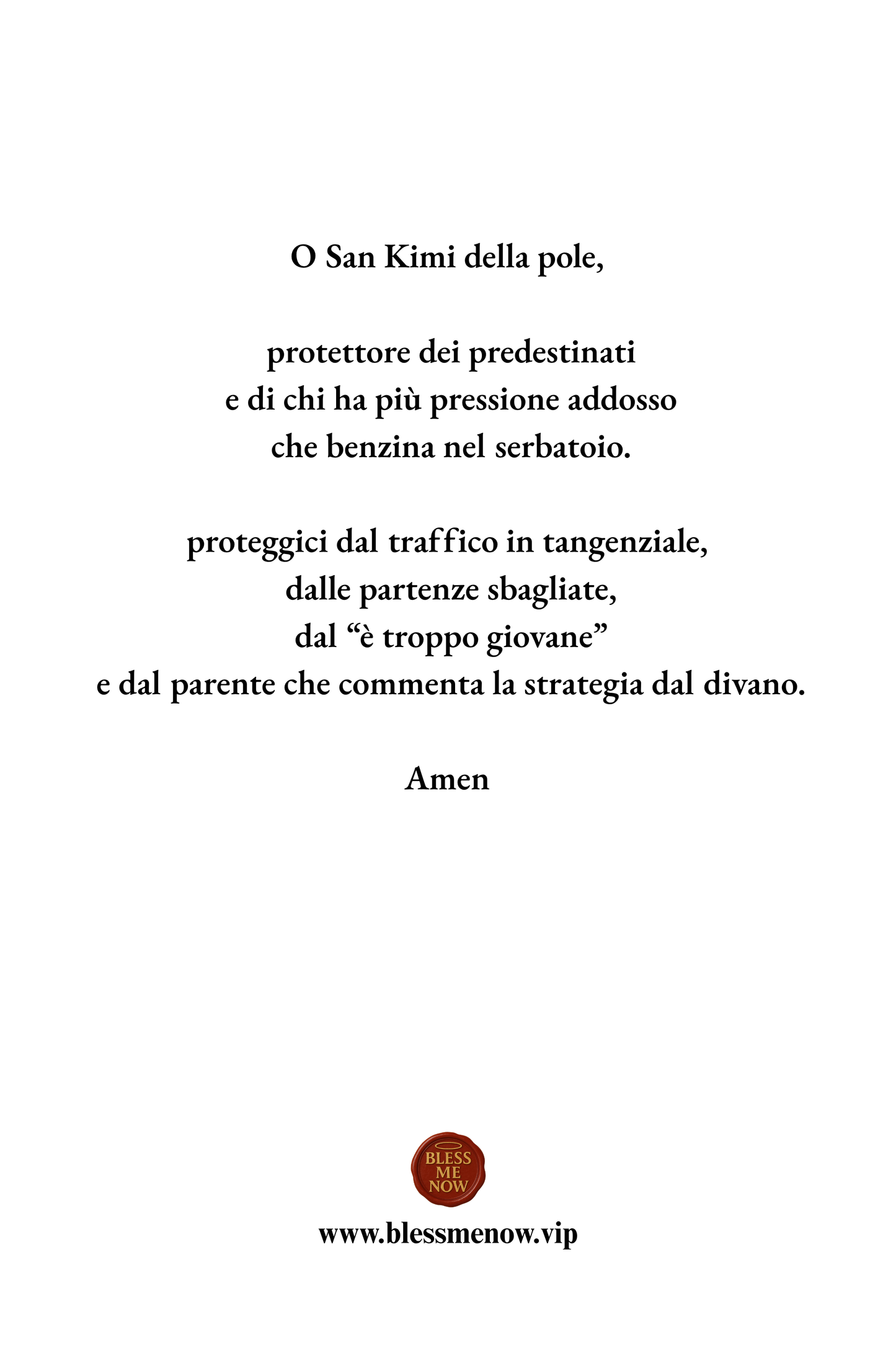 San Kimi Antonelli - Aprimi la strada verso la gloria!