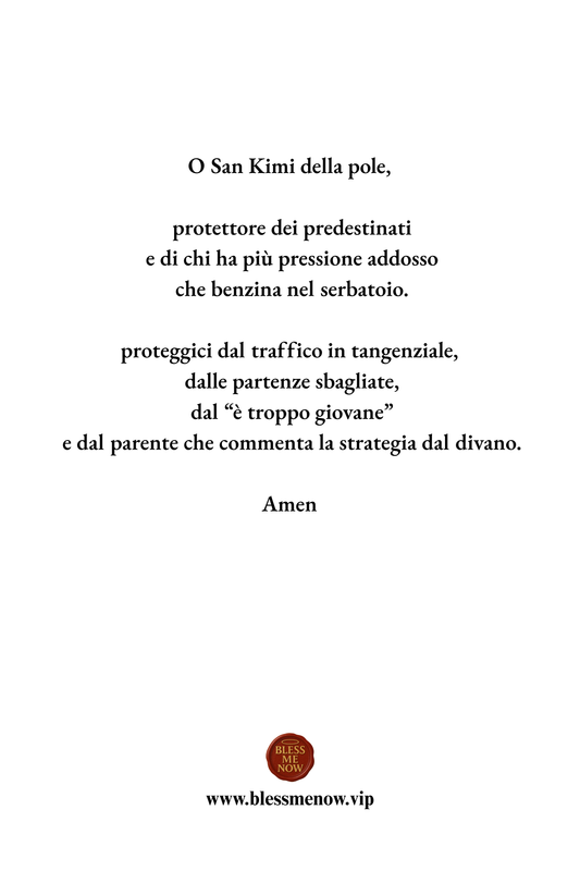 San Kimi Antonelli - Aprimi la strada verso la gloria!