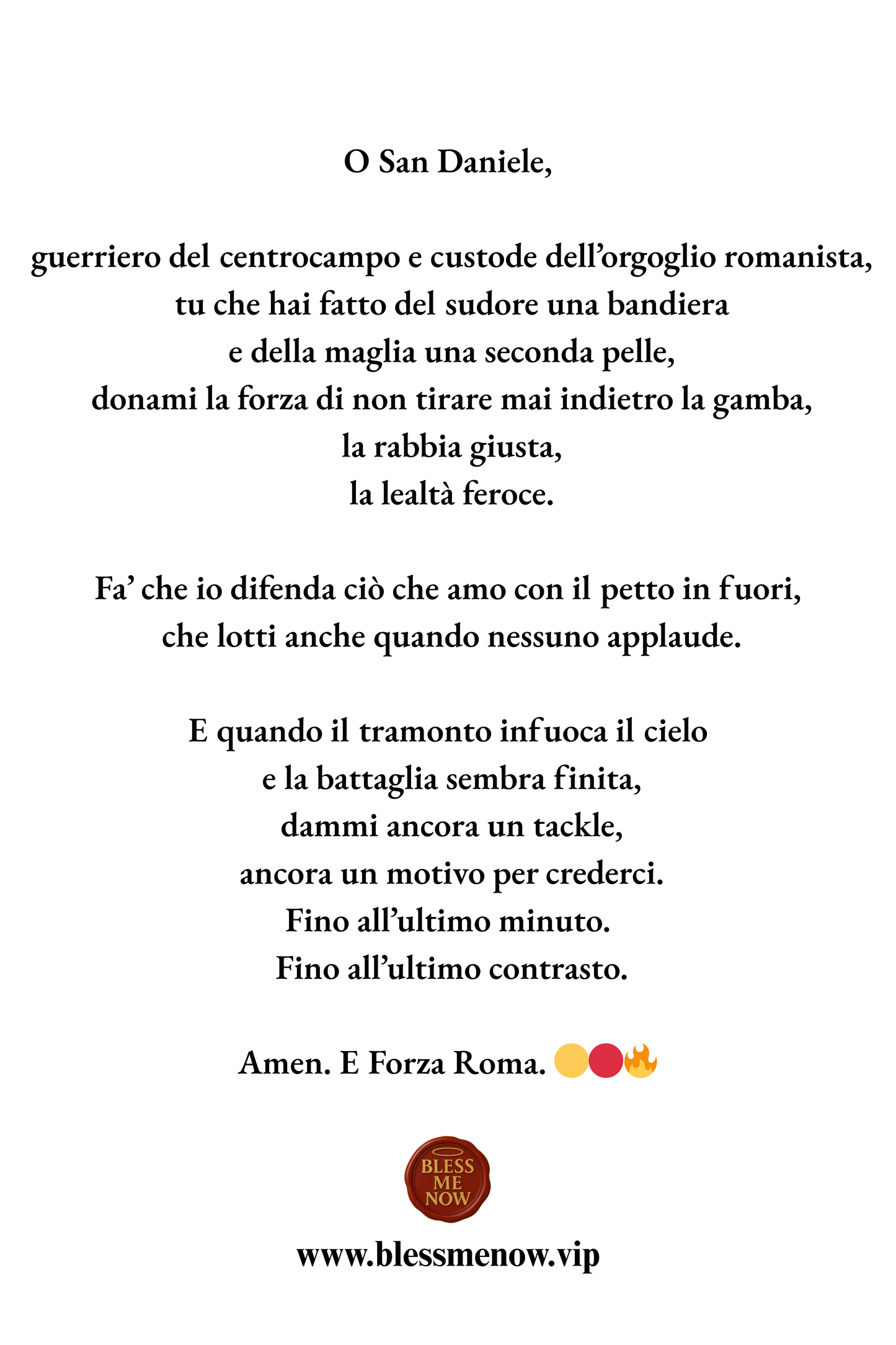 San Daniele da Ostia – Guidami fino all’ultimo contrasto! (De Rossi)