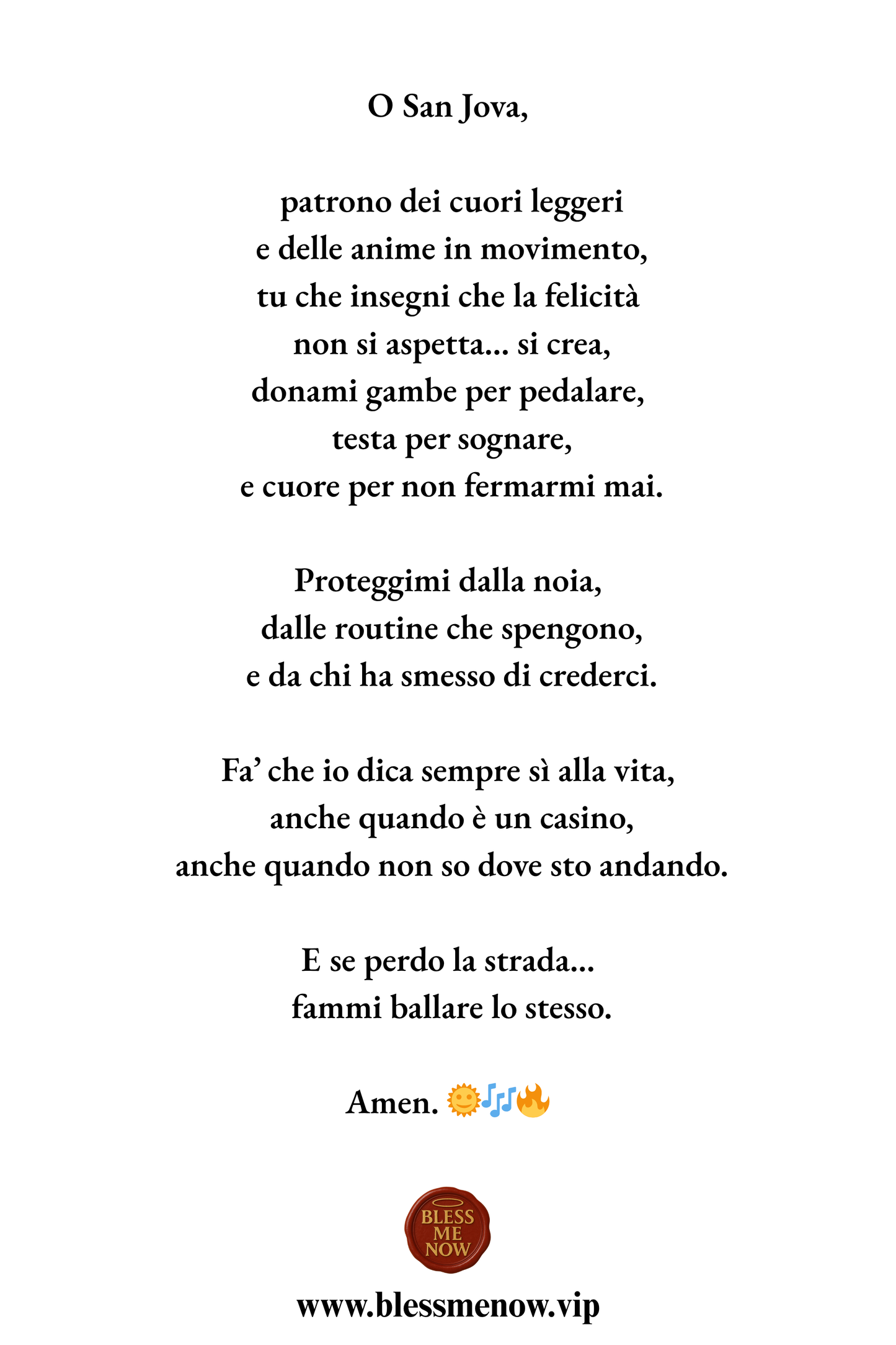 San Jovanotti - Dona a me l’energia infinita!