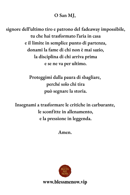 San Michael Jordan – Guidami oltre i limiti!