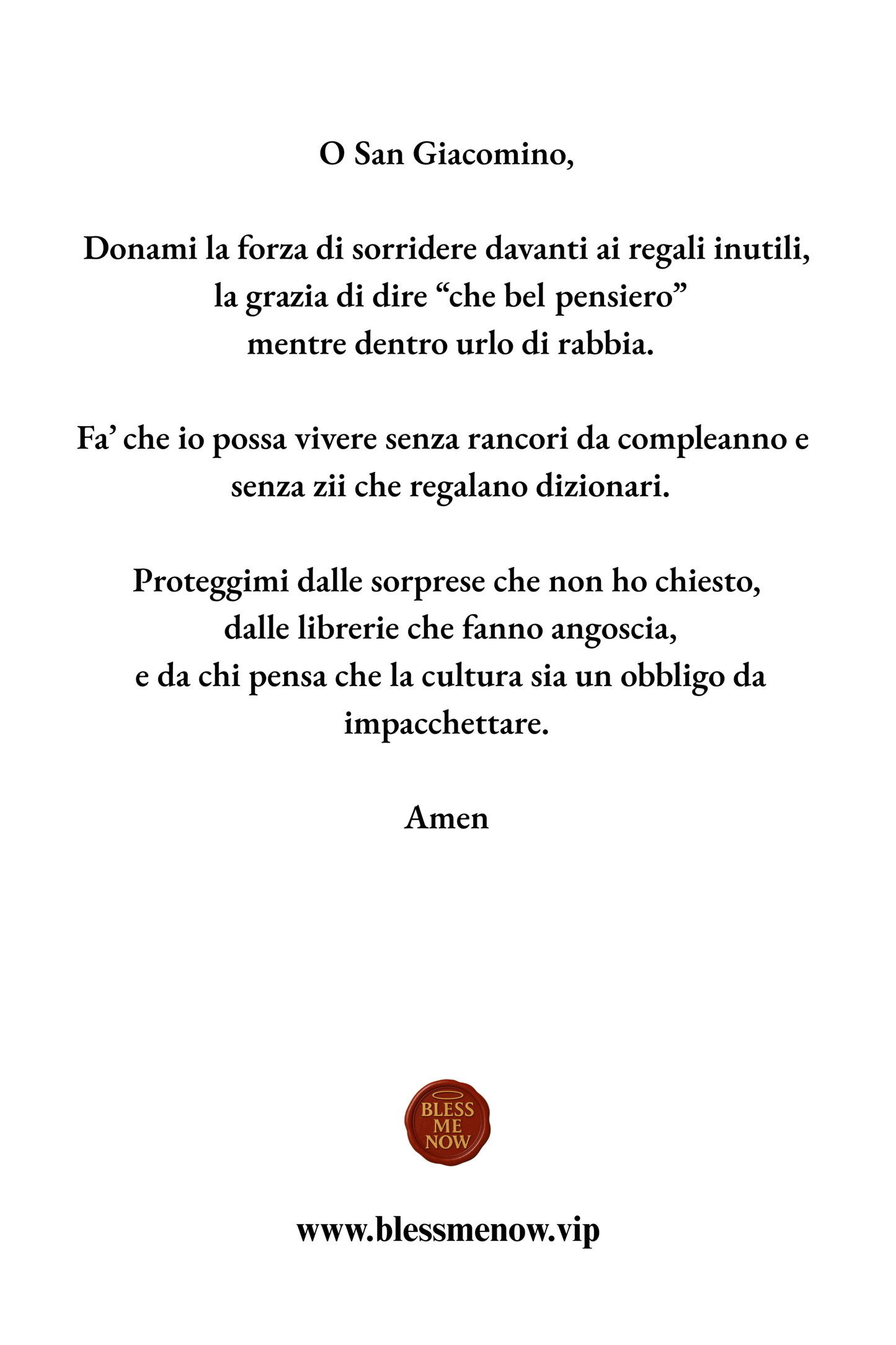 San Giacomino - Proteggimi dal Carabbaggio!