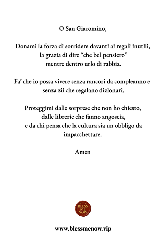 San Giacomino - Proteggimi dal Carabbaggio!