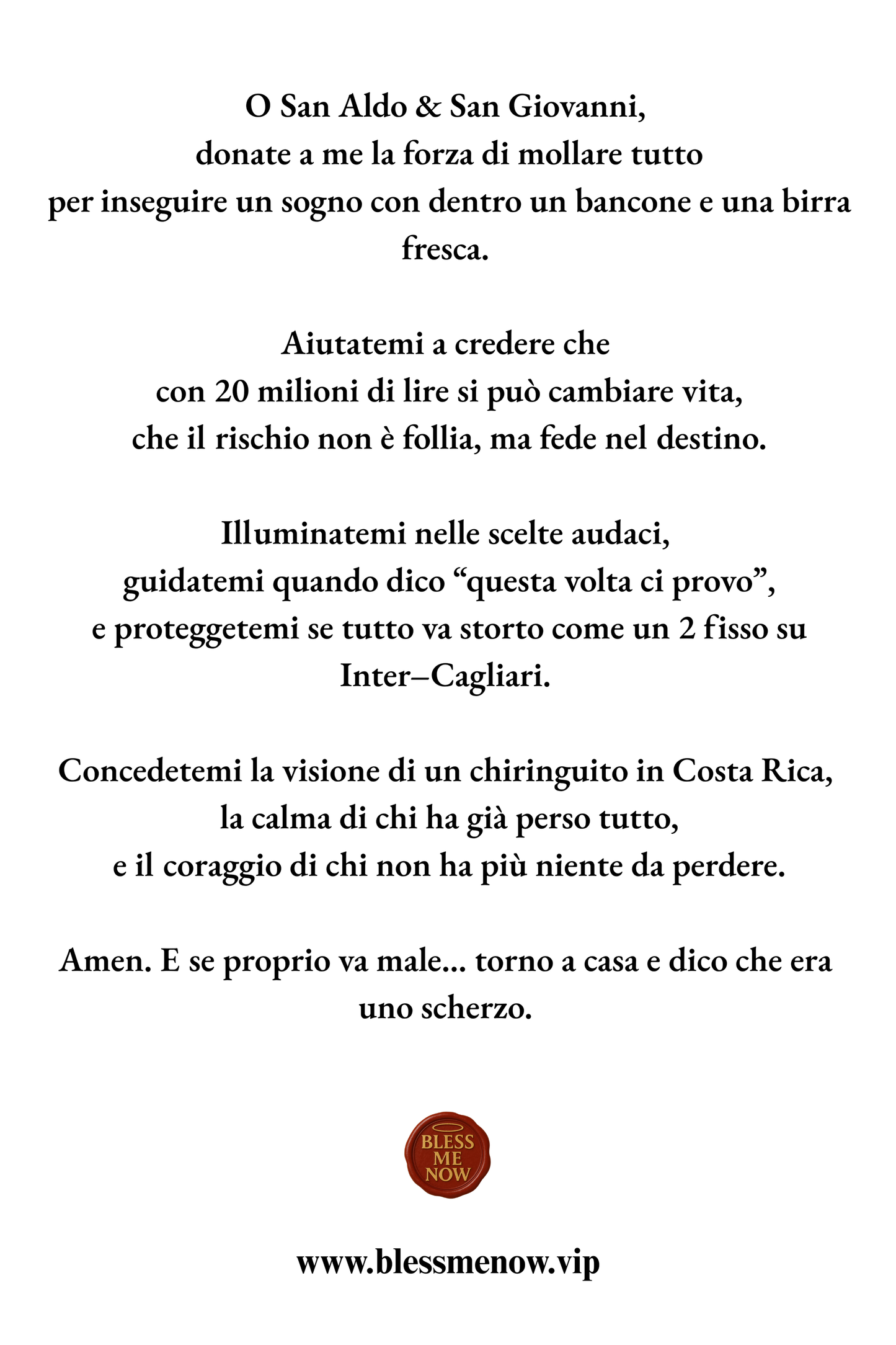 San Giovanni & San Aldo - Donate a me la Forza di Rischiare!