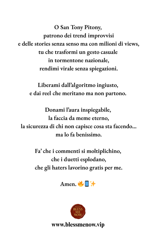 San Tony Pitony - Proteggimi dalle donne povere!