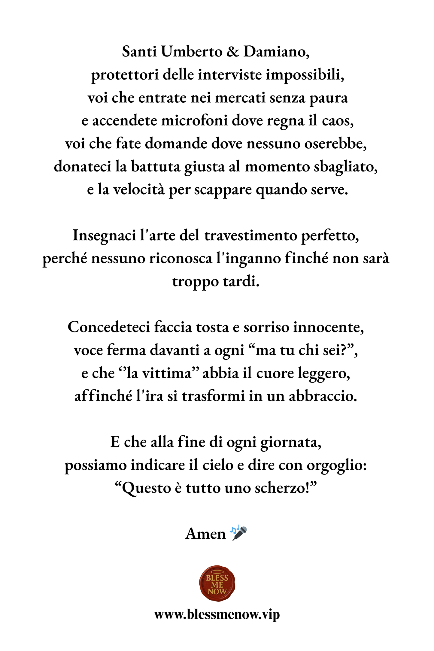 Santi Umberto & Damiano - Proteggetemi dai pensionati arrabbiati!